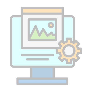 Dizüstü web simge vektör çizim