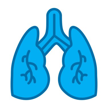 akciğerler web simgesi basit illüstrasyon 