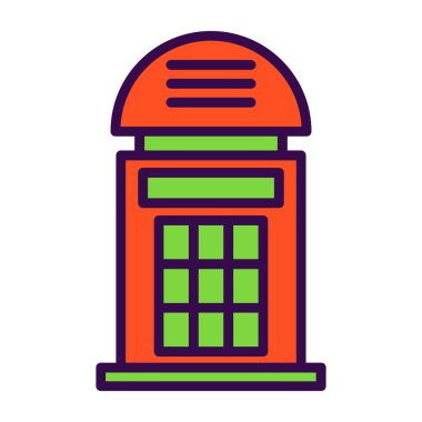 Bina. Web simgesi basit illüstrasyon