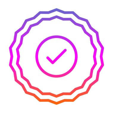 Yuvarlak dairesel bir simgenin vektör çizimi