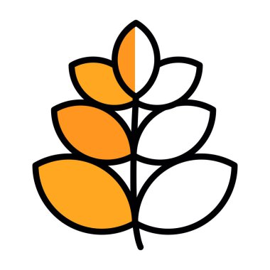 Buğday simgesi, vektör illüstrasyonu basit tasarım