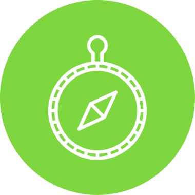 pusula düz simgesi, vektör illüstrasyonu