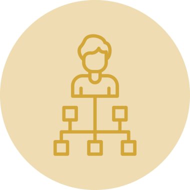 Yönetimin düz simgesinin vektör illüstrasyonu 