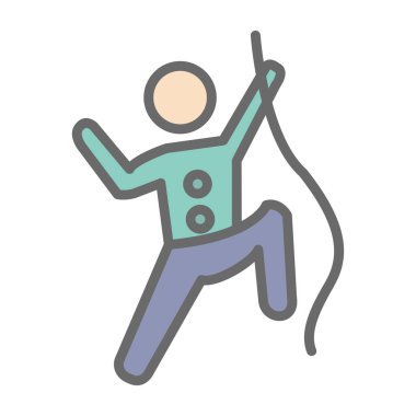 Erkek tırmanıcı simgesi vektör illüstrasyonu