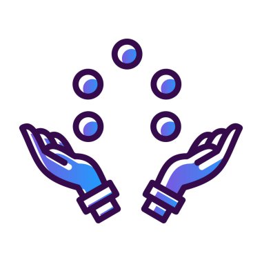 vektör çizim insan el simgesi