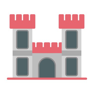 kale simgesi, vektör illüstrasyonu basit tasarım