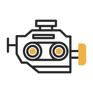 motor simgesi, vektör illüstrasyonu basit tasarım