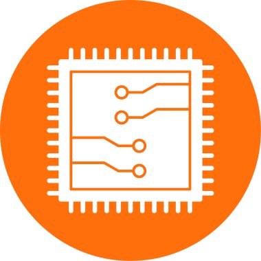 çip simgesi, vektör illüstrasyonu basit tasarım