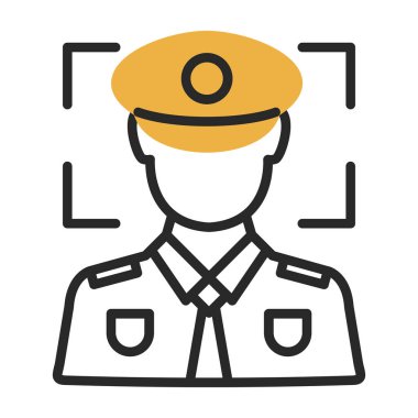 asker şapka vektör illüstrasyon tasarımı ile