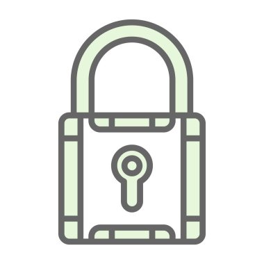 Düz simge, vektör resimlemesini kilitle  