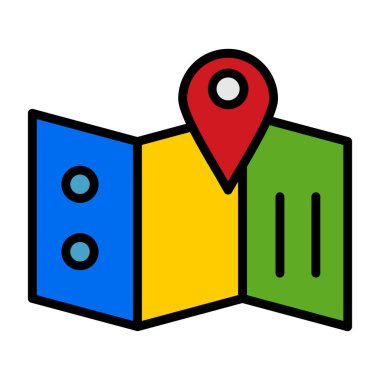 harita pin konumu simgesi düz biçimli