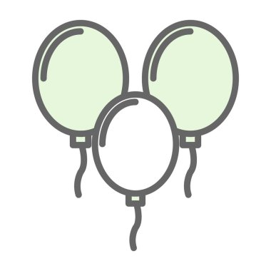 Üç balon. Web simgesi basit illüstrasyon 