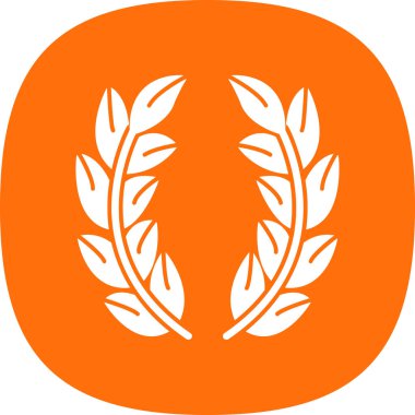 Defne çelengi ağ vektör simgesi