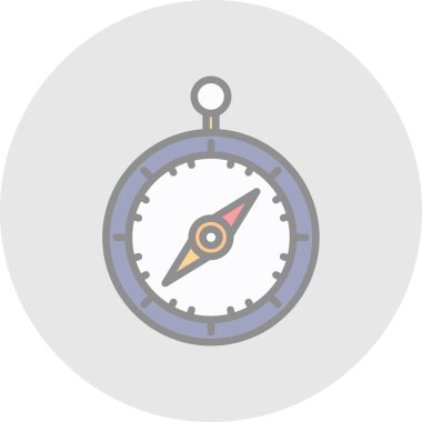 pusula düz simgesi, vektör illüstrasyon tasarımı