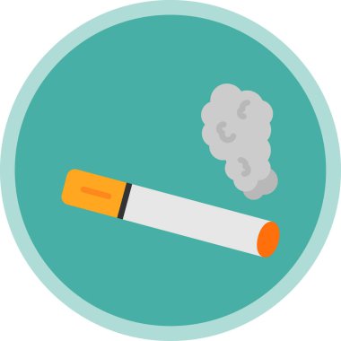 Basit sigara içme vektörü simgesi 