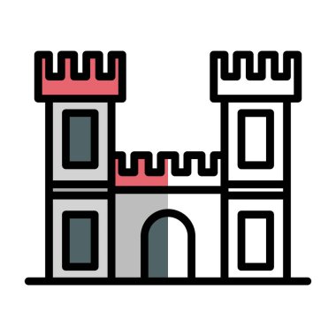 castle icon, vector illustration simple design