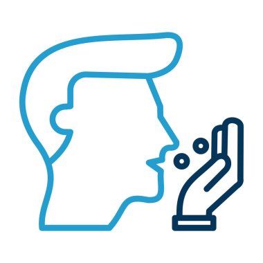 Konuşma baloncuğu simgesi olan adam başı profili