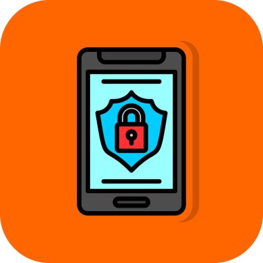 Güvenlik simgesinin vektör illüstrasyonu 