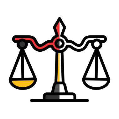 Ölçek simgesi, vektör illüstrasyonu basit tasarım