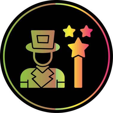 Gökkuşağı şapkalı bir adamın vektör çizimi