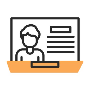 Çevrimiçi eğitim vektörü simgesi