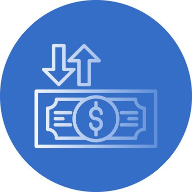 İş ve finans simgesinin vektör illüstrasyonu