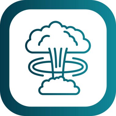 vektör nükleer simge illüstrasyon sembolü