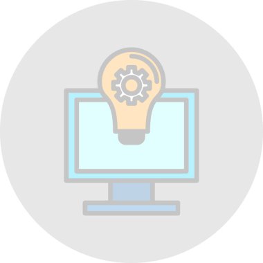 Ağ ve mobil uygulama tasarımınız için beyaz arkaplanda izole edilmiş ampul simgesi vektörü, fikir logosu kavramı