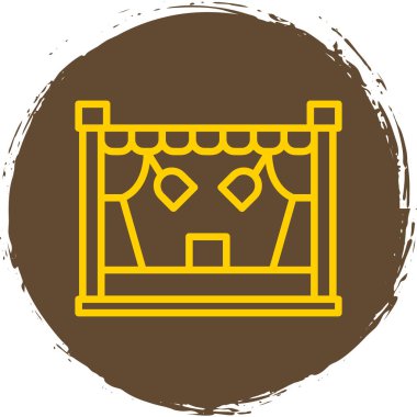 Sahne Ağı simgesi, vektör illüstrasyonu