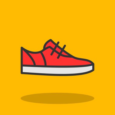 Ayakkabı. Web simgesi basit illüstrasyon 