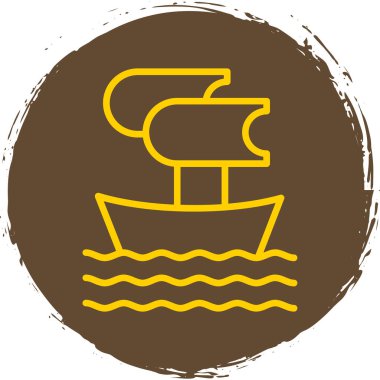 tekne web simgesi basit illüstrasyon