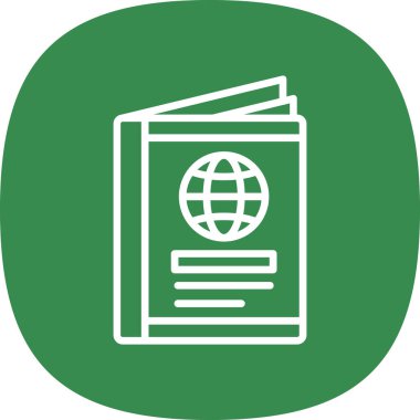 Basit Pasaport simgesi vektör tasarımı