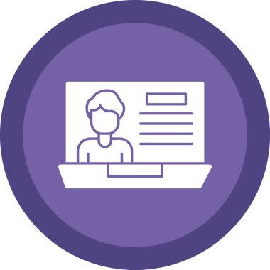 Adamım. Web simgesi basit illüstrasyon