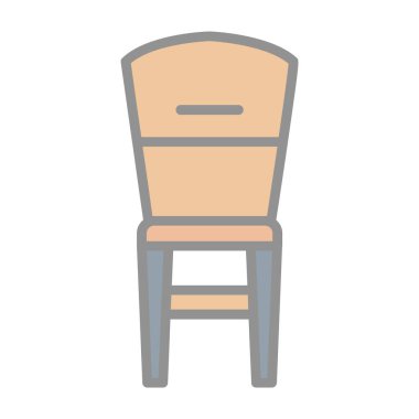 Sandalye. Web simgesi basit illüstrasyon                    