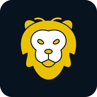 Aslan simgesi vektör illüstrasyonu basit tasarım