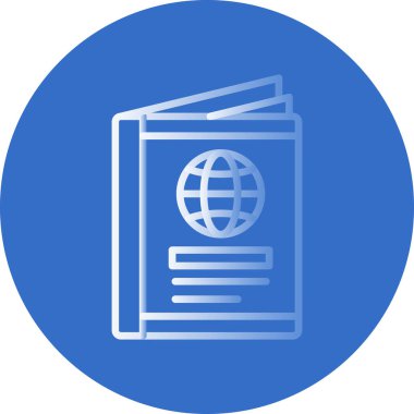 Basit Pasaport simgesi vektör tasarımı