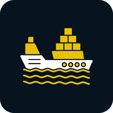 ship icon, vector illustration simple design