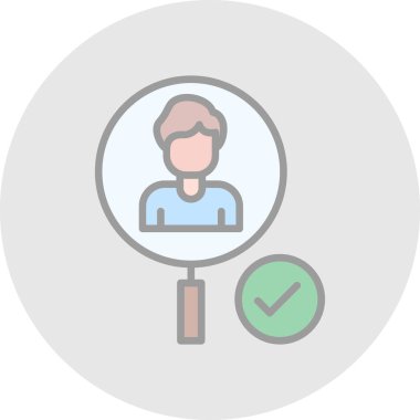 Arama vektörü simgesi, tasarım illüstrasyonu 