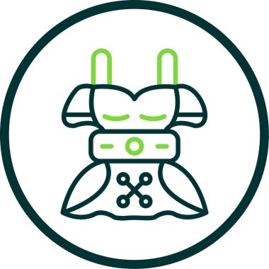 Bavyera Dirndl elbise, vektör illüstrasyonu