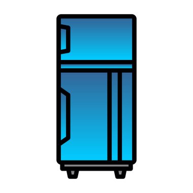 buzdolabı simgesi, vektör illüstrasyonu basit tasarım