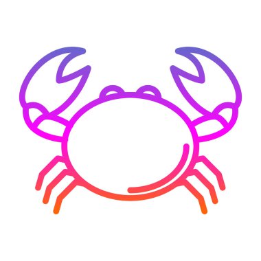 Yengeç simgesi vektör illüstrasyonu