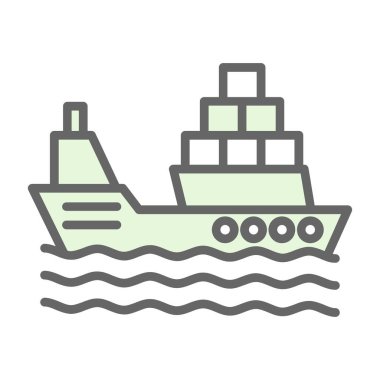 ship icon, vector illustration simple design