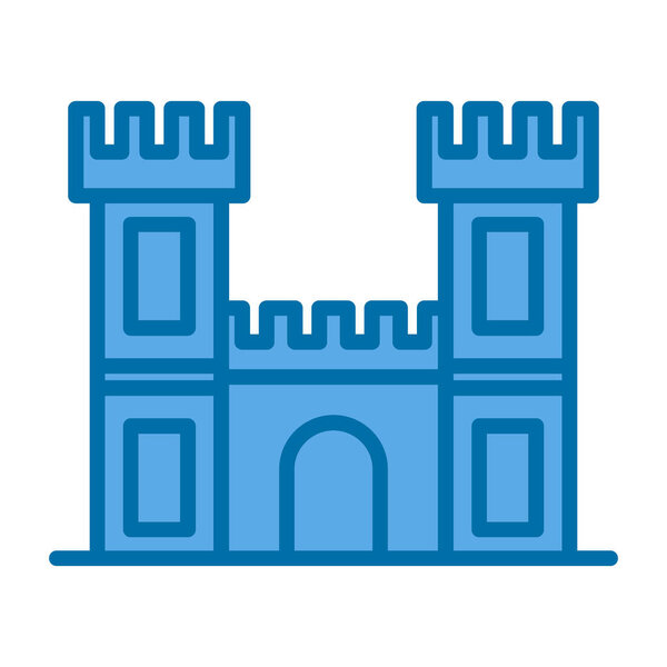 castle icon, vector illustration simple design