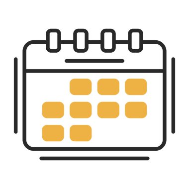 Takvim simgesi, vektör illüstrasyonu basit tasarım