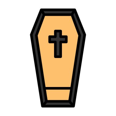 mezar düz vektör simgesi