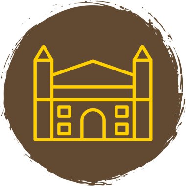 Modern binanın vektör illüstrasyonu