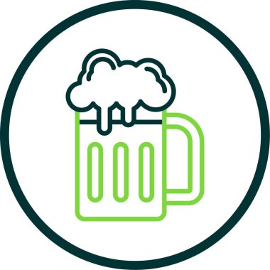 Bir bardak bira ikonu, vektör illüstrasyonu basit tasarım