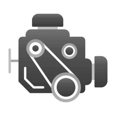 araba motoru simgesi, vektör illüstrasyonu basit tasarım