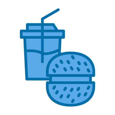 Kokteyl simgesi, vektör illüstrasyonu