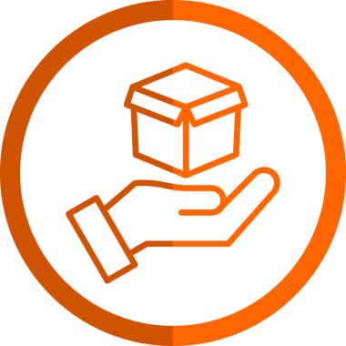Teslimat. Web simgesi basit illüstrasyon